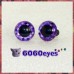 1 Pair Purple Confetti Eyes